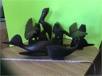 Hand Carved Iron Wood 6 pc.