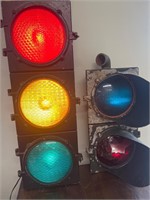 2x Vintage Econolite Street Stop Lights