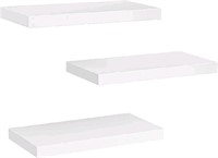 Amada White Floating Shelves Invisible Wall Mounte