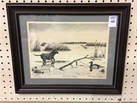 Framed Pen & Ink Design  Print "The Lost Decoy"