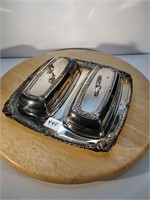 Crosby Silver Plated Double Butter Dish