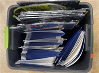Misc. Lot of 67 Blue Folders and Various
