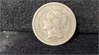 1868 Three Cents Nickel