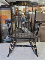 Nichols & Stone - Stenciled Black Rocking Chair