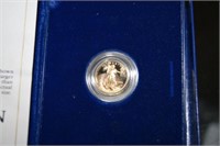 1992 $5 Proof Gold Bullion Coin In Box