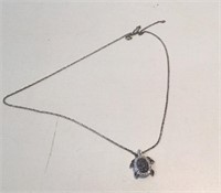 20" Sterling Silver Turtle Necklace
