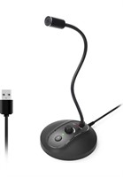 USB Computer Microphone with Mute Button,