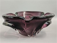 Amethyst Art Glass Bowl