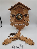 Vintage German Cuckoo Clock -missing weights