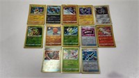 (13) Pokemon Trading Cards, some are sleeved