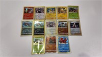 (13) Pokemon Trading Cards, some are sleeved