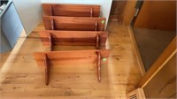 (4) pine display shelves, 23x7.5’’