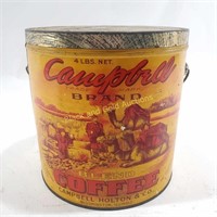 VTG Metal Campbell Brand Coffee Can
