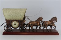 United Horse & Wagon Clock / Lamp