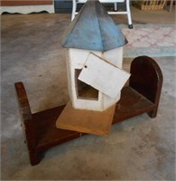 Wood Bird House and Doll Baby Bed