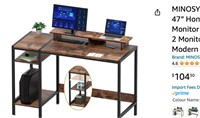 MINOSYS Gaming/Computer Desk - 47” Home Office