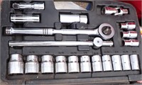 STANLEY SOCKET SET W/RATCHETS IN CASE, EMPTY