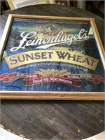 Framed Beer Sign "Leinerkugel's Sunset Wheat"