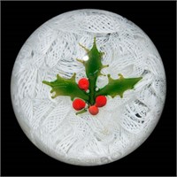 CONTEMPORARY PERTHSHIRE CHRISTMAS HOLLY LAMPWORK