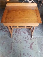 Vintage Oak Desk 18 x 24 & 1/2 x 30"