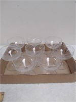 Set of eight frosted cocktail glasses