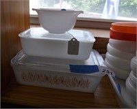 Milk Glass Soup Bowls and Baking Dishes