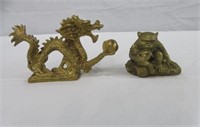 2 ORIENTAL BRASS FIGURES