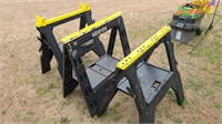 Three folding Sawhorses