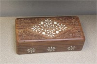 Inlaid Carved Cedar Box