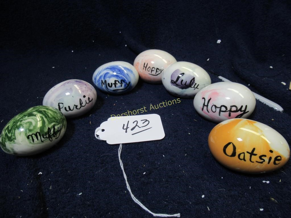 HANDCRAFTED CERAMIC MUFFY CHARACTER EGGS