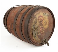Antique Coca Cola Wooden Barrel w/ Label
