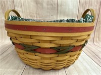1999 Longaberger Large Basket with Fabric,