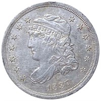 1837 Capped Bust Nickel ABOUT UNCIRCULATED