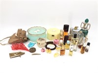 Lot of Vintage Purfume Bottles & Vanity Dishes