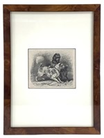 Wood Engraving Welsh Terriers, Freidrich Specht