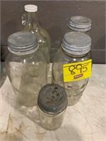 GROUP OF ANTIQUE CANNING JARS