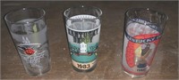 (3) KY DERBY GLASSES - 1982, 1983, & 2005