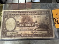 1841 HONG KONG 5 DOLLARS