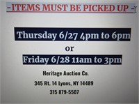 **PLEASE NOTE PICK UP DAYS & TIMES**