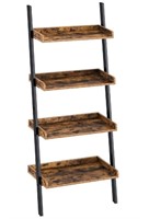 Rolanstar Ladder Shelf, Wall-Leaning Ladder Booksh