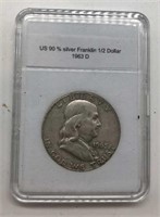 US 90% Silver Franklin 1/2 Dollar,    1963 D