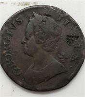 Early Colonial American 1/2 Penny King George II