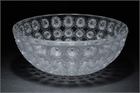 Lalique French 'Nemours' Art Glass Crystal Bowl