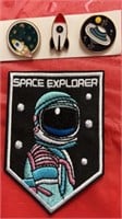 Space Explorer patch with 3 space pins.