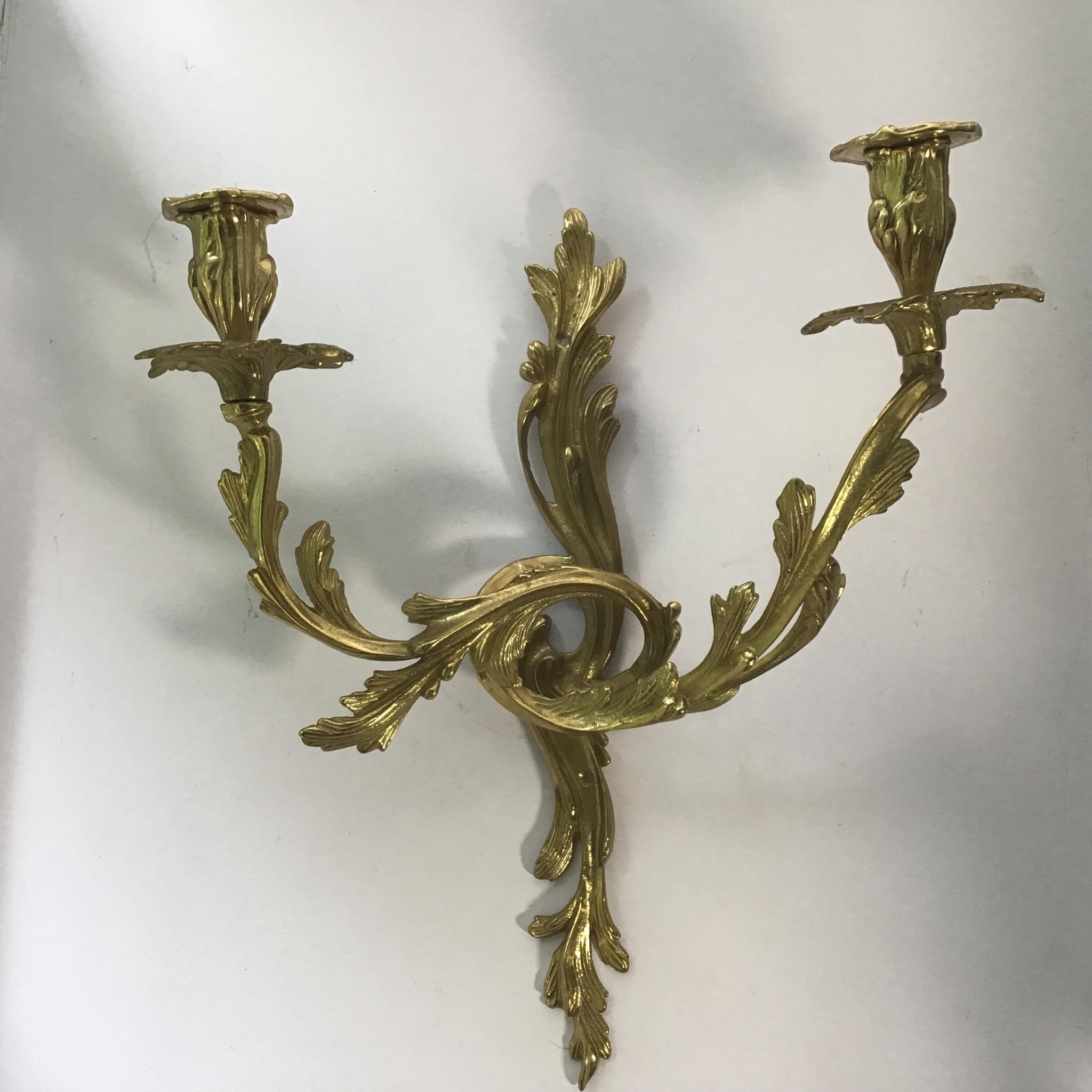 BRASS WALL SCONCE FRENCH