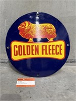 Enamel GOLDEN FLEECE Sign Pictorial 360mm Modern