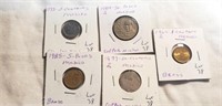 1864-1984 5 Mexican Coins