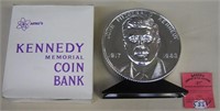 John F Kennedy Bicentennial coin bank