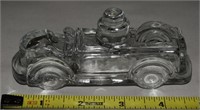 Vtg Glass Fire Engine Truck Candy Container No3