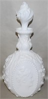 Vtg Fostoria Jenny Ling Milk Glass Dresser Bottle